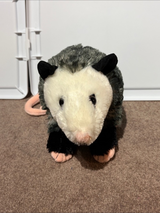 Wild Republic Other - Plush Opossum Toy - Gray, White & Pink Soft Stuffed Animal